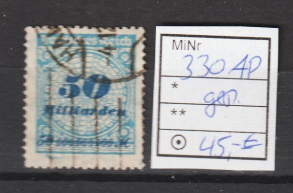 MiNr. 330 gestempelt, geprüft