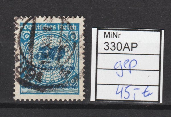 MiNr. 330 gestempelt, geprüft