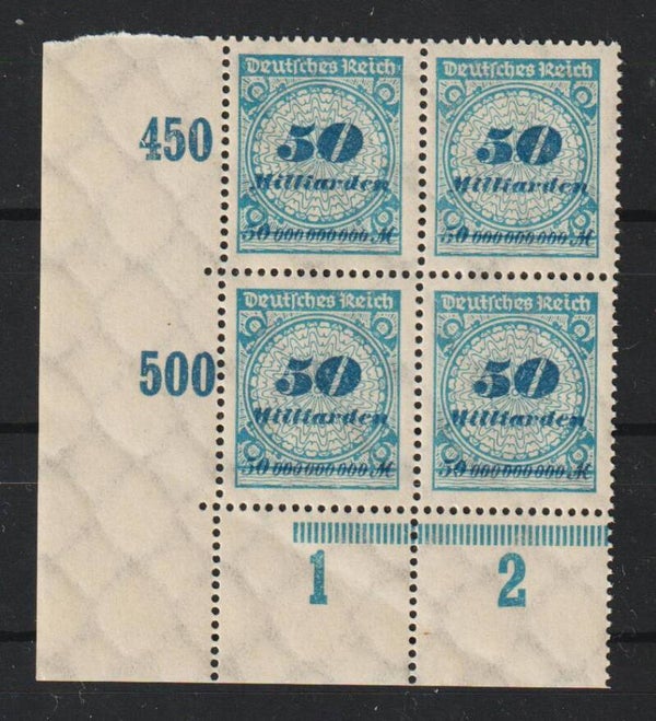 MiNr. 330 postfrische ** Unterrand Bogenecke