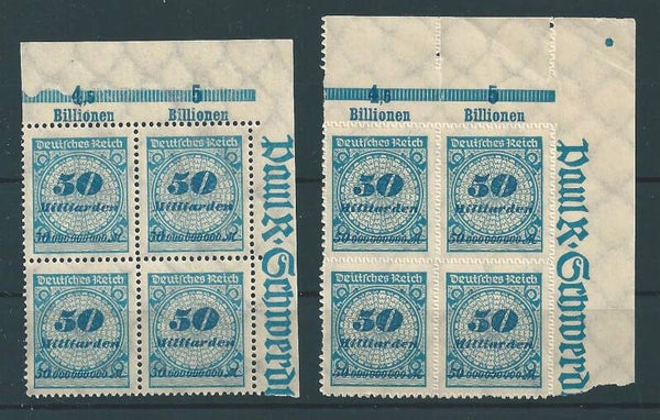 MiNr. 330 A/B postfrische ** Oberrand Bogenecken