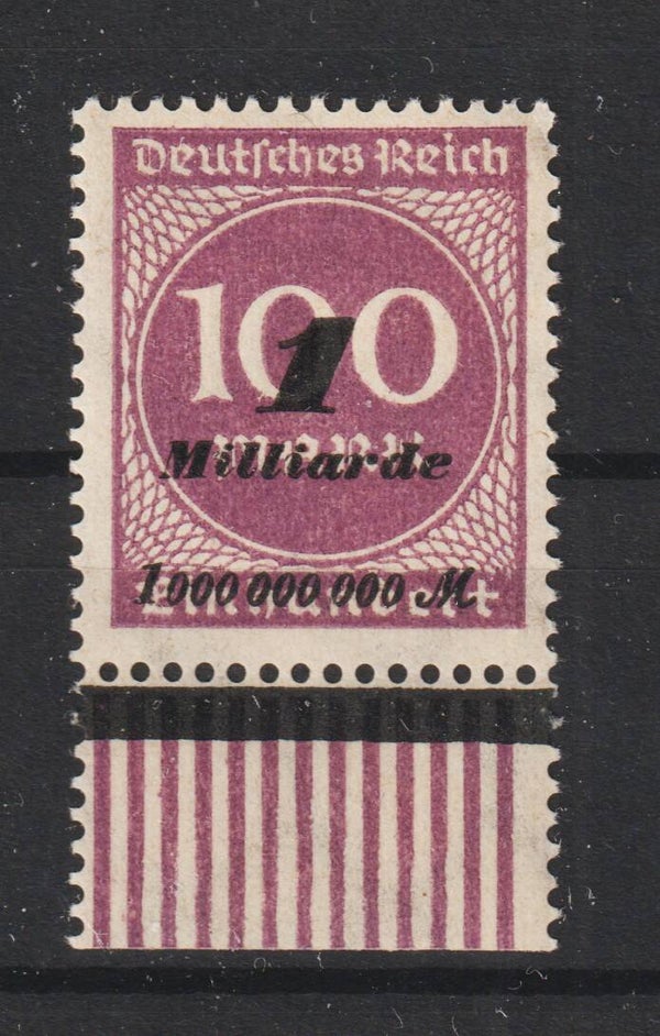 MiNr. 331 b Unterrand postfrisch ** geprüft