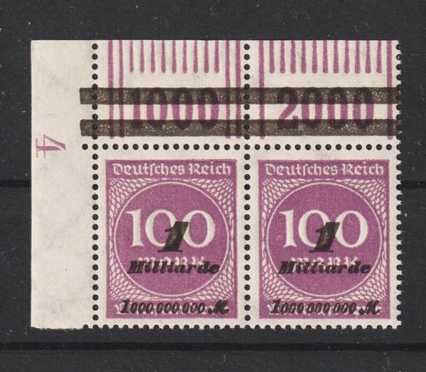 MiNr. 331 b postfrische ** Oberrand Ecke