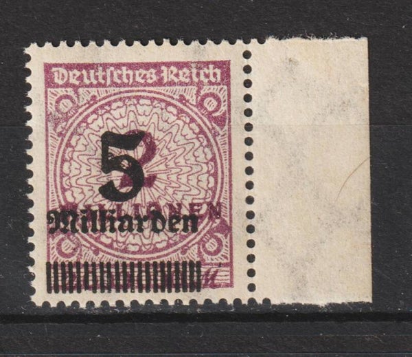 MiNr. 332 postfrisch, Abart: großes Loch in der 5
