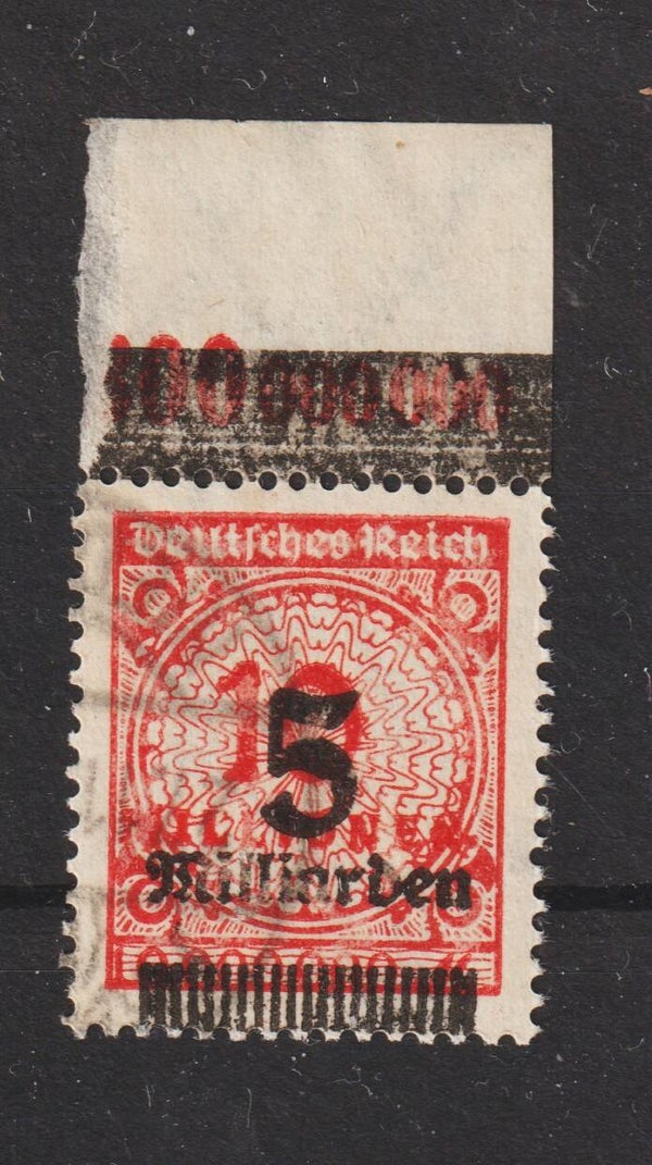 MiNr. 334 A Oberrand A gestempelt