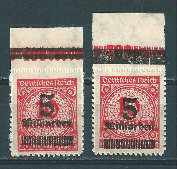 MiNr. 334 B Oberrand postfrisch, OPD München + Münster