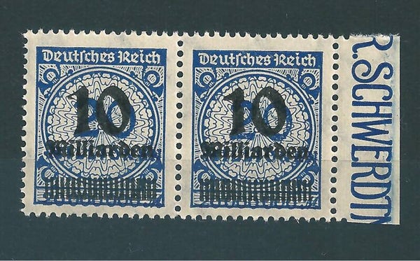 MiNr. 335 postfrisch, Abart: Nase der 1 fehlt fast ganz