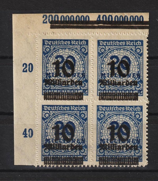 MiNr. 335 B postfrische Oberrend A Bogenecke OPD München