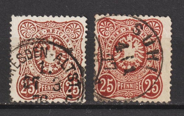 MiNr. 35 a + aa gestempelt