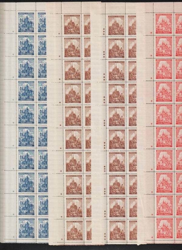 Böhmen & Mähren, B&M MiNr. 40, 41, 68-72 a+b postfrisch ** komplette Bogenseitenränder