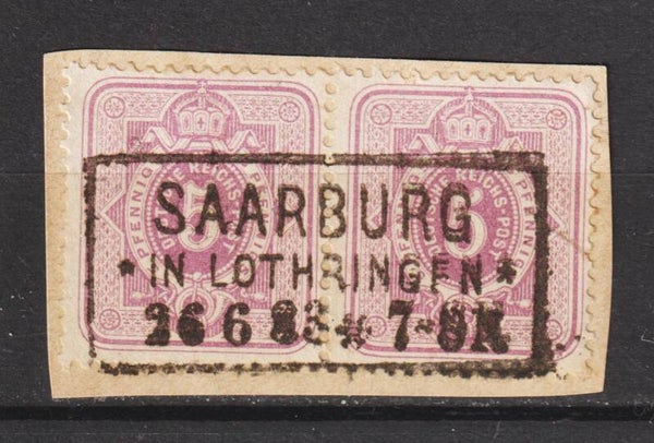 MiNr. 40 Briefstück SAARBURG LOTHRINGEN
