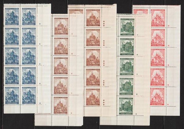 Böhmen & Mähren, B&M MiNr. 40, 41, 68-72 a+b postfrisch ** komplette Bogenseitenränder