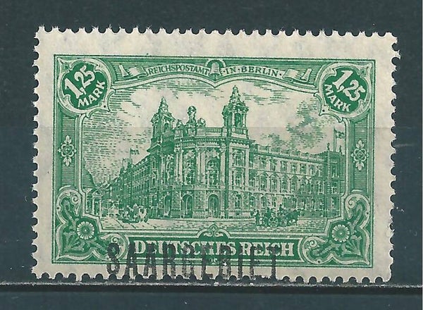 Saar MiNr. 41 postfrisch ** Aufdruck verschoben + Abklatsch