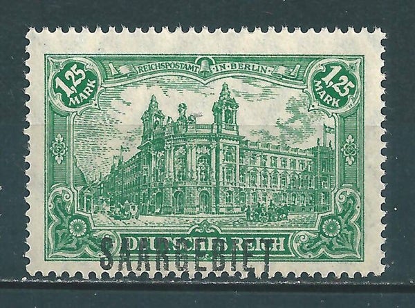 Saar MiNr. 41 postfrisch ** Aufdruck verschoben + Abklatsch (sab05)