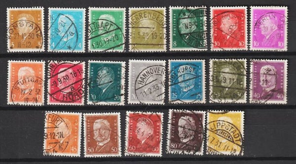 MiNr. 410/22 + 435/7 + 454 + 465/6 gestempelt (0320)