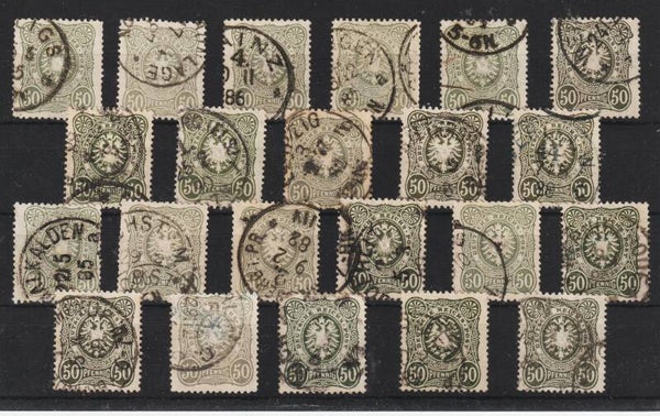 22 x MiNr. 43 gestempelt (0430)