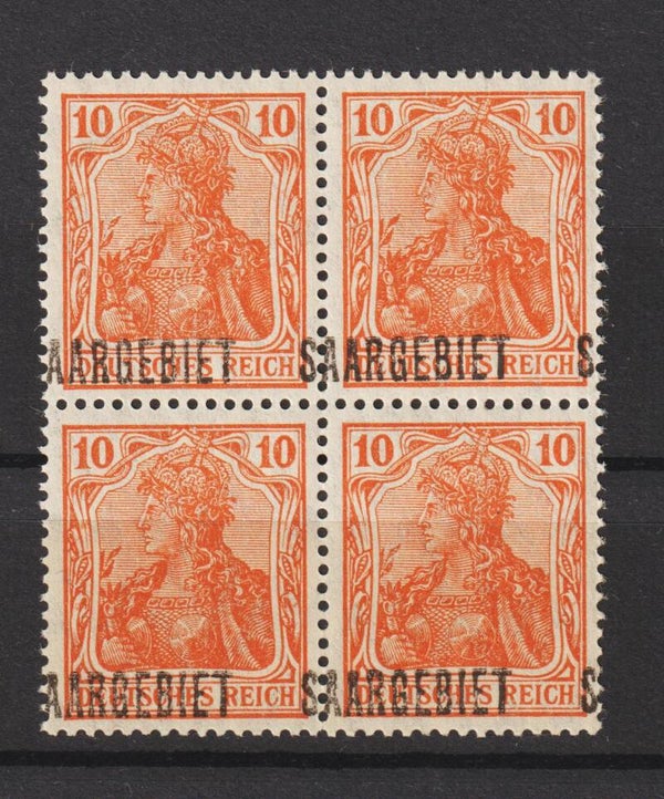 Saar MiNr. 45 postfrisch **, Aufdruck stark verschoben