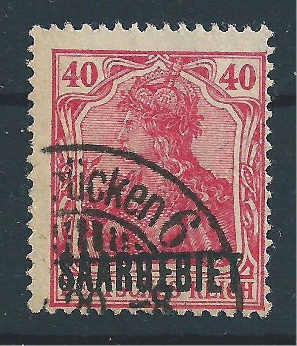 Saar MiNr. 48 gestempelt, Abart