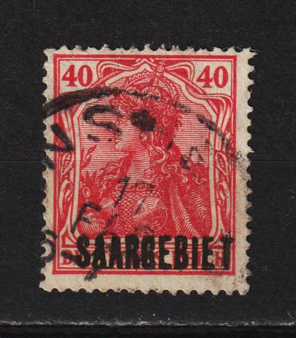 Saar MiNr. 48 spatiert