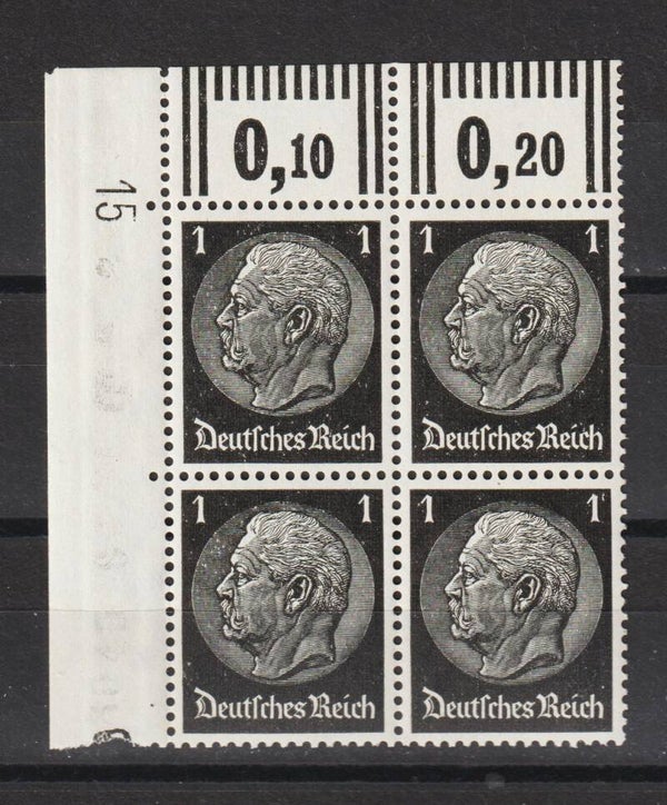 MiNr. 512 postfrisch ** Oberrand Bogenecke, Formnummer 15