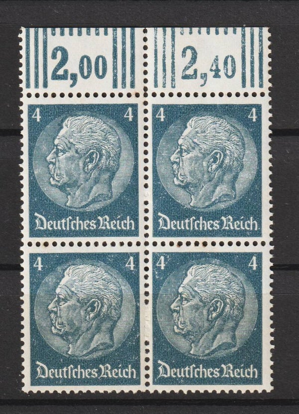 MiNr. 514 postfrisch ** Oberrand Viererblock