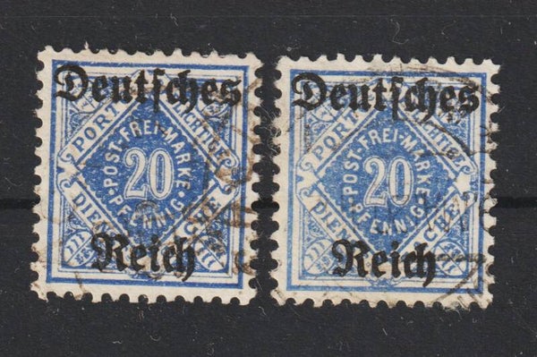 MiNr. D 55 x/y gestempelt, geprüft