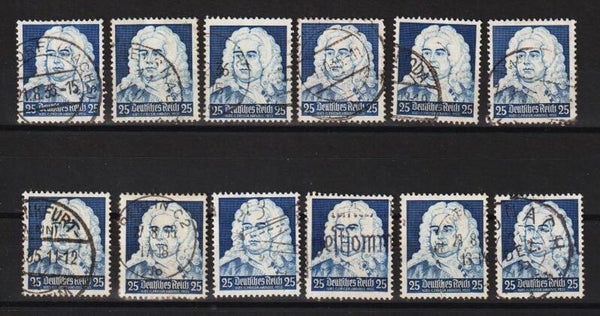 12 mal MiNr. 575 gestempelt