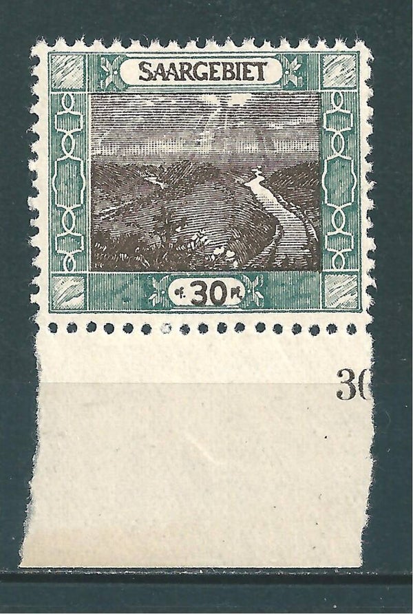 Saar MiNr. 58 postfrisch ** Abart