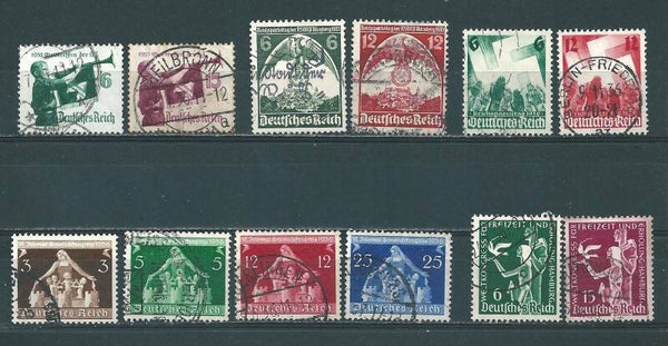 MiNr. 584-585, 586-587, 617-620, 622-623, 632-633 gestempelt