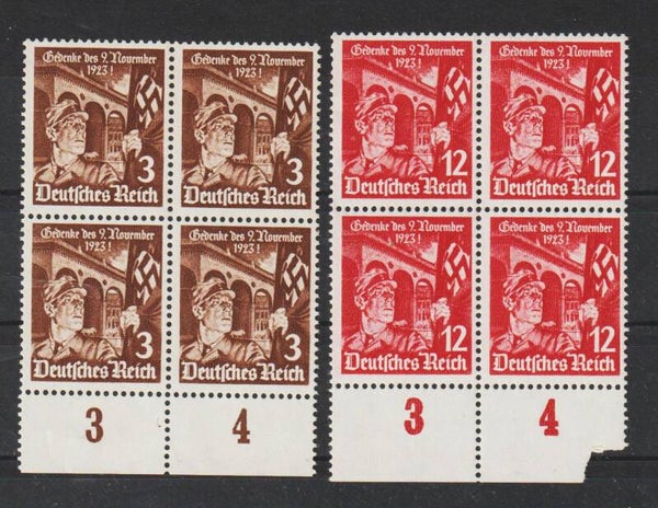 MiNr. 598-599 postfrisch ** 4er Blöcke