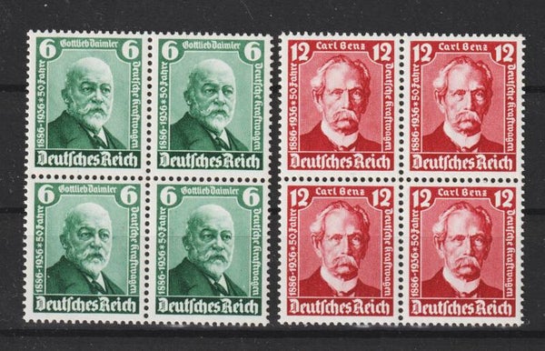 MiNr. 604-605 postfrisch ** Viererblock