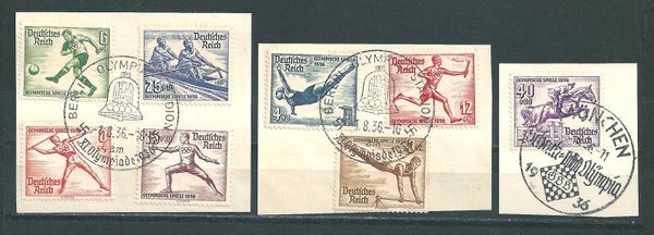 MiNr. 609-616 Briefstücke
