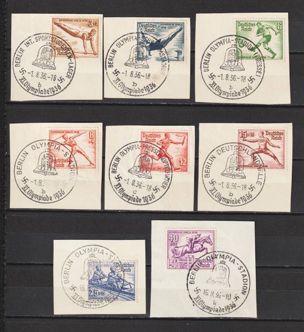 MiNr. 609-616 Briefstücke  (03)