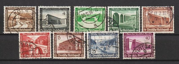 MiNr. 634-642 gestempelt