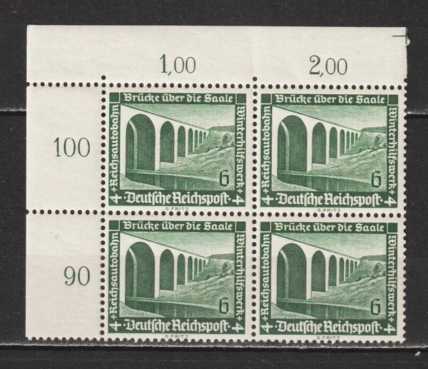 MiNr. 637 postfrisch ** Oberrand Bogenecke