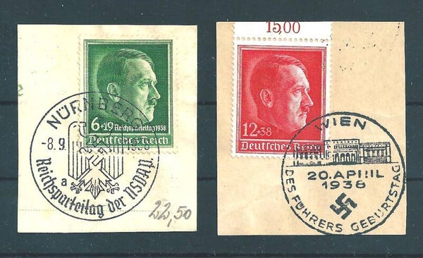 MiNr. 664 + 672 Briefstücke