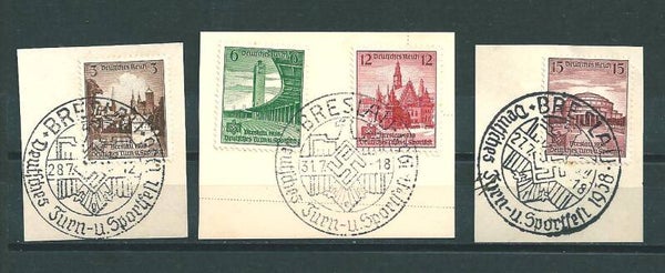 MiNr. 665-668 Briefstücke