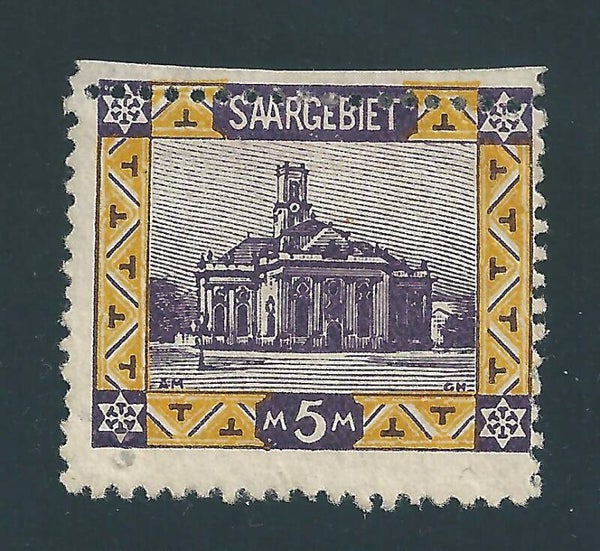 Saar MiNr. 67 ungebraucht * stark verzähnt