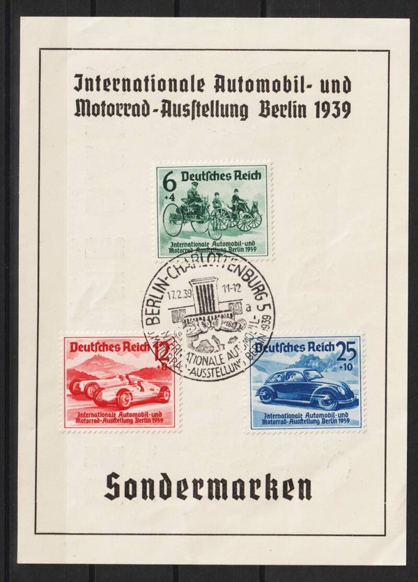 MiNr. 686-688 ERSTTAGS-STEMPEL:  BERLIN 17.2.39