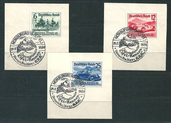 MiNr. 695-697 Briefstücke