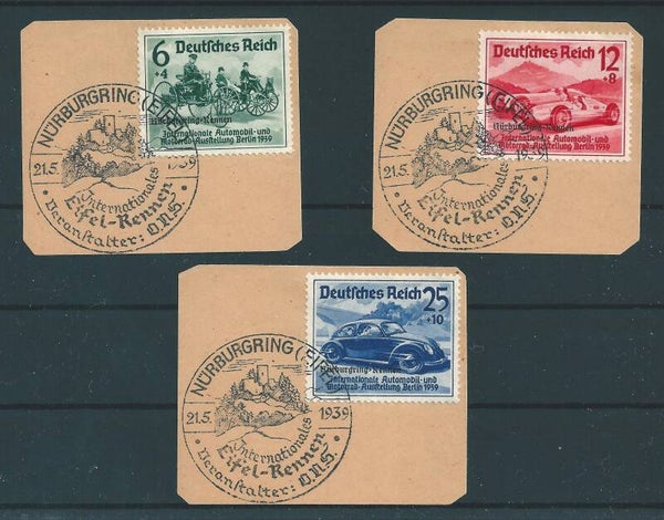 MiNr. 695-697 Briefstücke