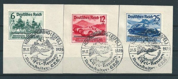 MiNr. 695-697 Briefstücke