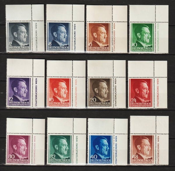 MiNr. 71-82 postfrisch ** Bogenecken, Druckerzeichen