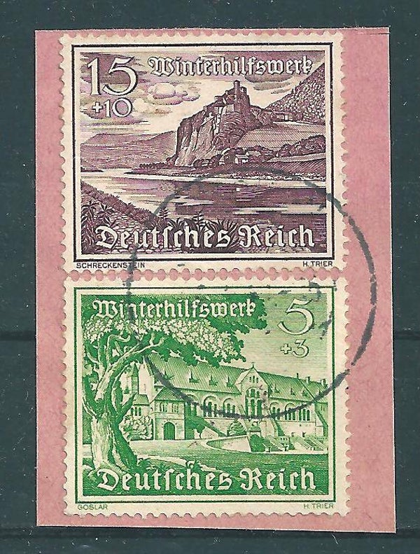 MiNr. 732 + 736 Briefstück (b17)