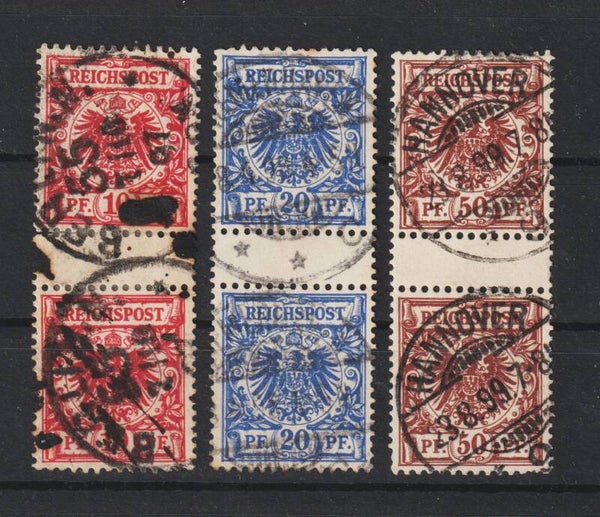 MiNr. 47, 48, 50 ZS gestempelt (s24076)