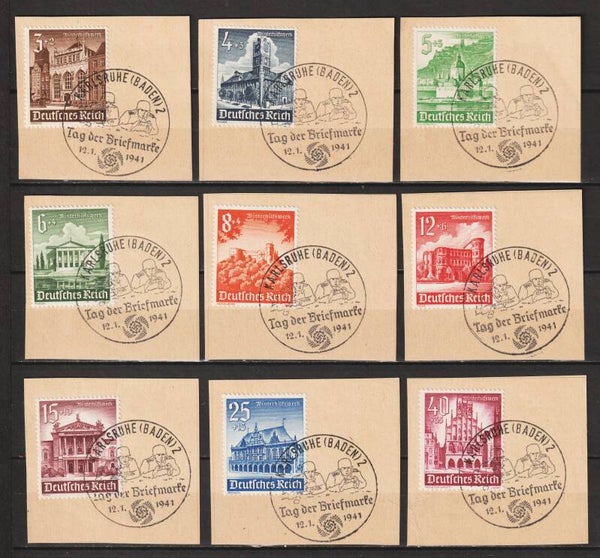 MiNr. 751-759 Briefstücke