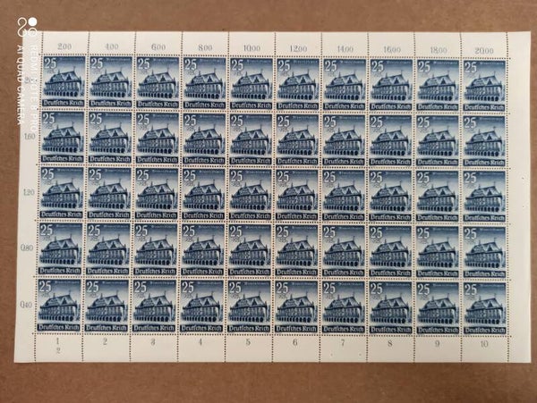 MiNr. 758 postfrisch **  Bogen, Formnummer 2