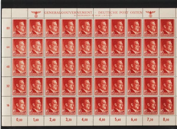 Generalgouvernement GG MiNr. 76 ** Bogen II/2