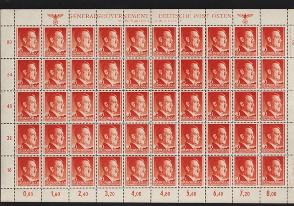Generalgouvernement GG MiNr. 76 ** Bogen II/3