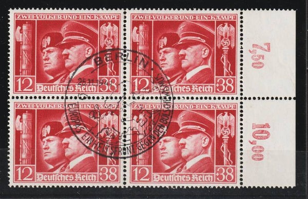 MiNr. 763 gestempelter Oberrand Viererblock