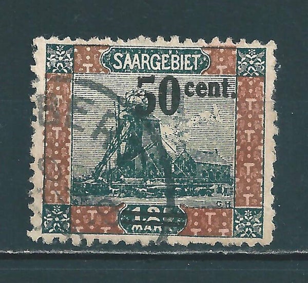 Saar MiNr. 78 gestempelt, Abart